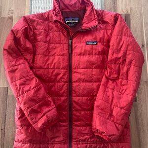 Patagonia Kids Red Quilted Puffer Jacket